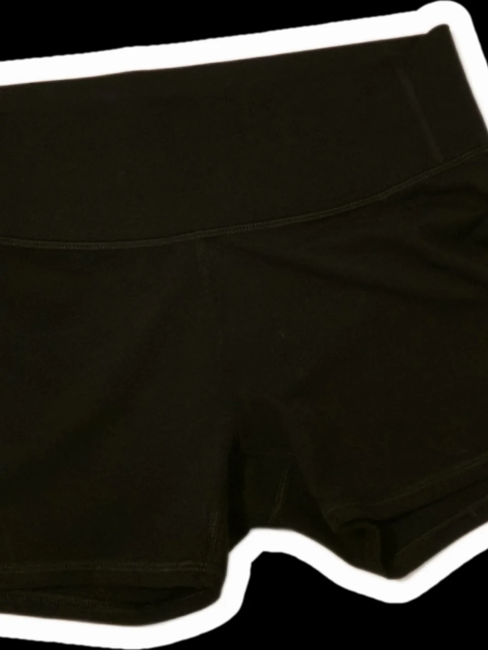 Girls High-Waist Black Athletic Shorts